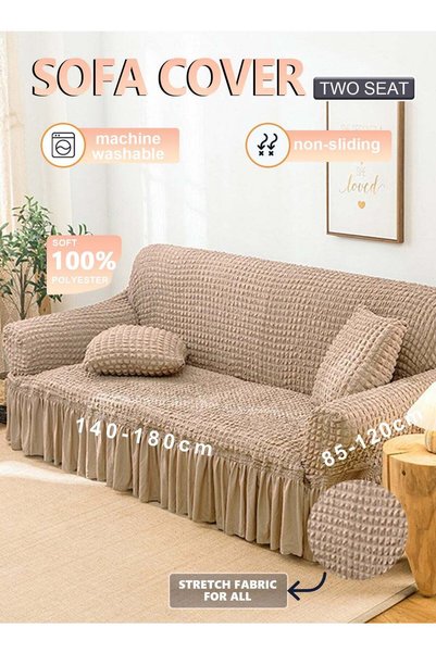 Arabest sofa cover 2 seater Super Stretchable Wrinkle-free Full Coverage Couc...