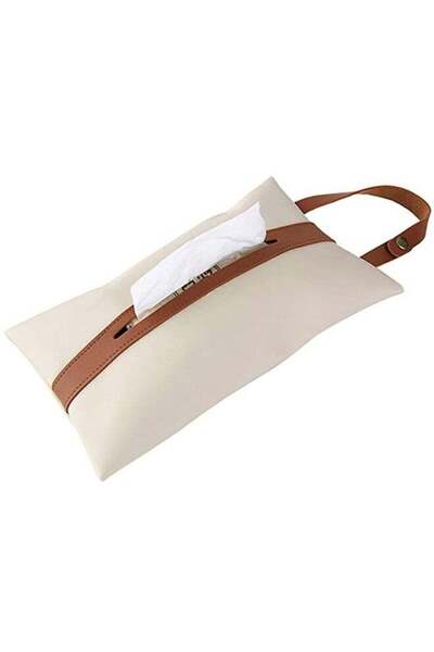 GUSGU Hanging Tissue Box PU Leather Portable Car Tissue Holder Case, Backseat...