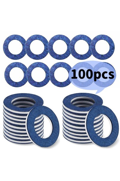 Choice 100pcs Oil Drain Plug Gaskets Seal Washer Oil Pan Ring Oil Drain Plug ...