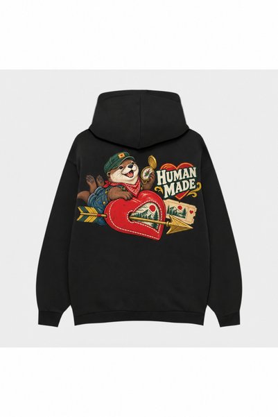 SVART WEAR Human Made City Memory Sectional Print Black Hoodie