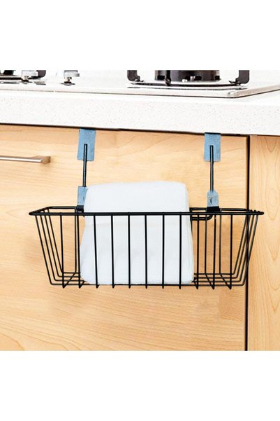 Go Hooked Metal Wire Multipurpose Over Door Basket Hanging Cabinet Storage Or...