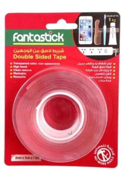 Fantastick Fantastic Double Sided Tape Transparent (2mm×3cm×1.5meters)