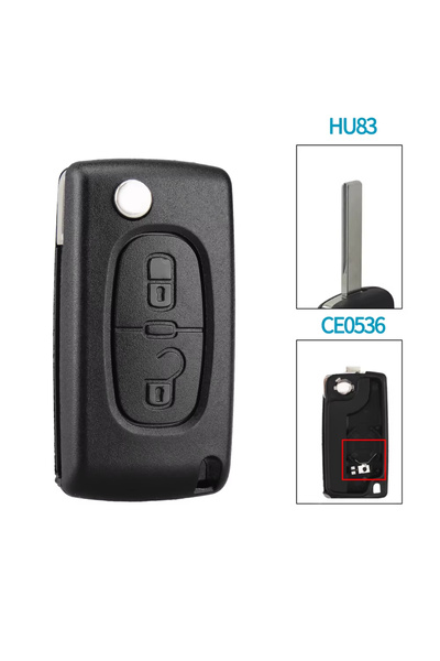 Choice 2-0536-HU83 2 / 3 Buttons Remote Key Case Fit for Peugeot 207 307 308 ...