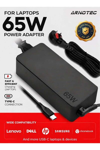 ARNOTEC 20V 65W Laptop Charger for Lenovo, Replacement AC Adapter Ideapad, 3 ...