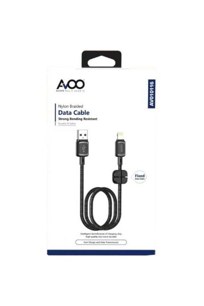 AVOO كابل شحن آيفون من USB إلى موصل Lightning، بطول 1 متر، متوافق تمامًا مع