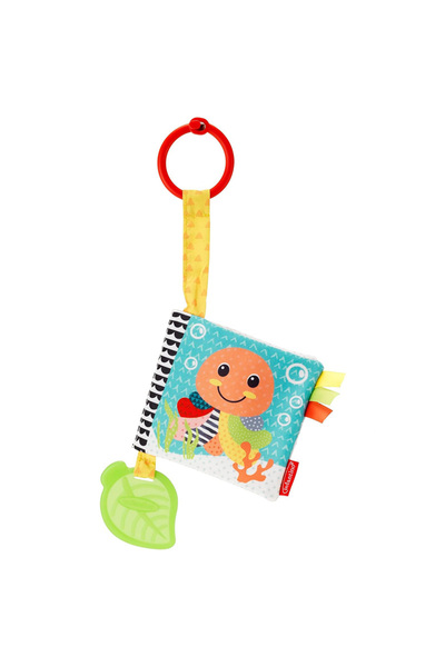 Infantino Link & Squeek carte pentru bebeluși cu jucării de dentiție - 0 luni+