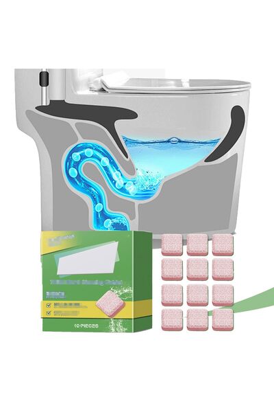 Yelajoy 12 قطعة من أقراص تنظيف المرحاض، أقراص إزالة البقع الرغوية، مستلزمات ت...