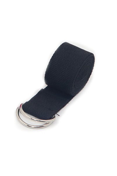 Choice Black 183*3.8cm Yoga Strap Cotton Exercise Yoga Belt Adjustable Woven ...