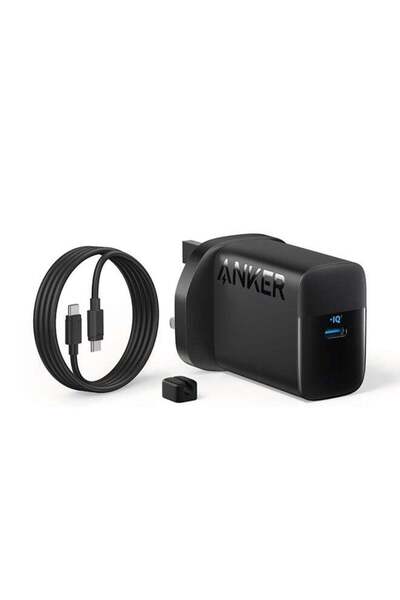Anker شاحن USB C بقوة 45 وات، شاحن سريع PPS مع كابل، متوافق مع الكمبيوتر المح...