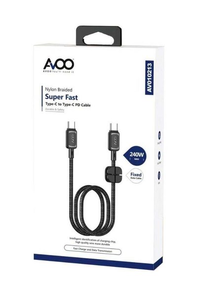 AVOO كابل شحن آيفون من USB إلى موصل Lightning، بطول 1 متر، متوافق تمامًا مع