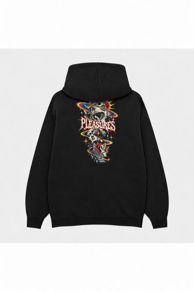 SVART WEAR Pleasures Özgür Rota Printed Black Hoodie