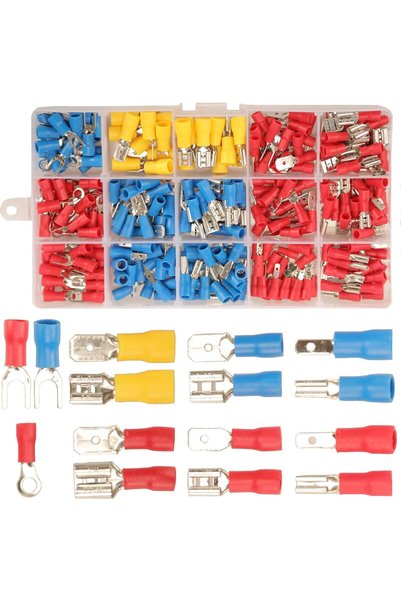 Generic 280 Pcs Crimp Connectors, Male and Female Spade Connector kit, 15 Typ...
