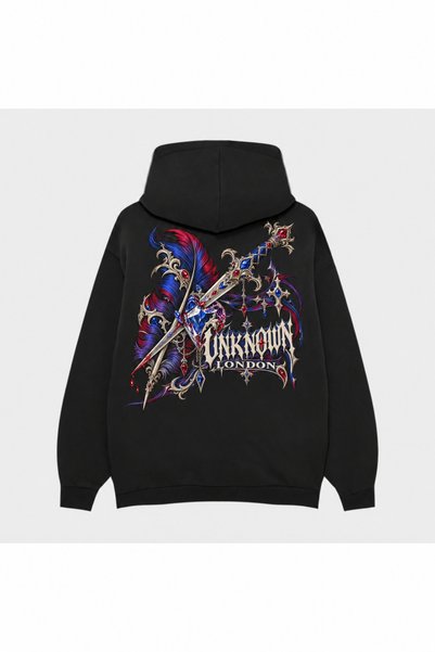 SVART WEAR Unknown London Broken Frame Print Black Hoodie
