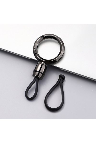 Choice Gray New Car Keychain Men's High-end Car Lanyard Simple Women's Keycha...