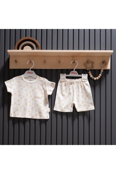 Tiffany Baby Kıds Pear Jacquard Theme Shorts Set 40104