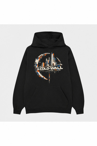 SVART WEAR A-COLD-WALL Μαύρο φούτερ με κουκούλα και τύπωμα «New Axis»