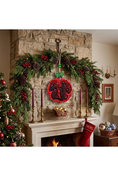 Yenigeldi 1 Piece of New Year and Wall Decoration, Large Size, 11cm, Red with...