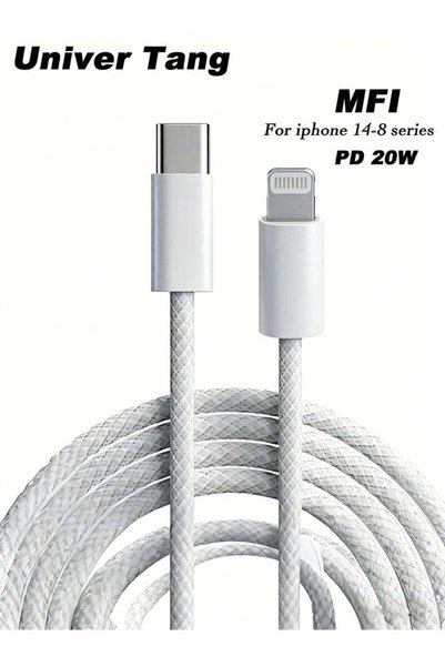 Univer Tang كابل شحن آيفون 2 متر [معتمد من MFi] كابل USB C إلى Lightning للشح...
