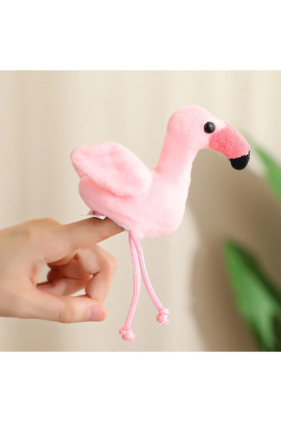 Choice Flamingo 9CM Mini Finger Puppets Educational Toys For Children Hand Ca...