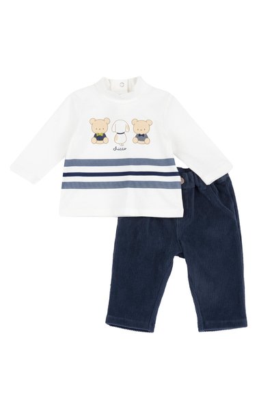 Chicco Costumas copii Chicco, bluza si pantaloni, albastru, 75965-67MFCO
