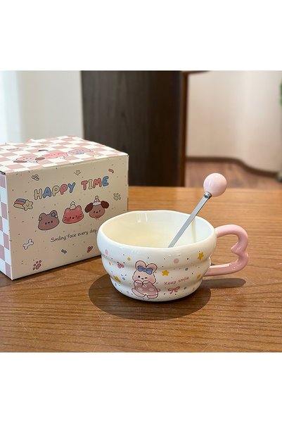 Generic Brand كوب سيراميك للحليب والقهوة، مناسب للاستخدام في المنزل والمكتب، ...