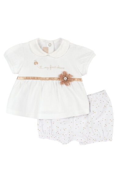 Chicco Costumas tricou si pantaloni Chicco, Alb 2, 75805-66MFCI