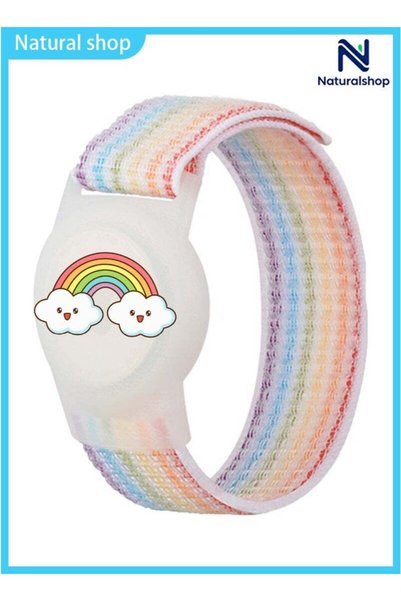 GENERAL naturalshop Carton Airtag Bracelet for Kids, Apple Air Tag Protective...
