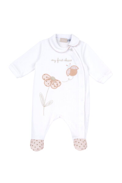 Chicco Salopeta bebe din velur, Alb 2, 27118-66MFCI