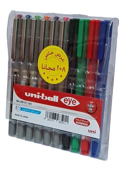 GENERAL مجموعة أقلام حبر سائل يوني بول، 6 قطع، متعددة الألوان