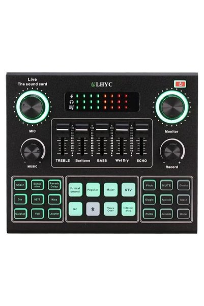 ULHYCE ULHYC Sound Mixer Board For Live Streaming Voice Changer Card With Mul...