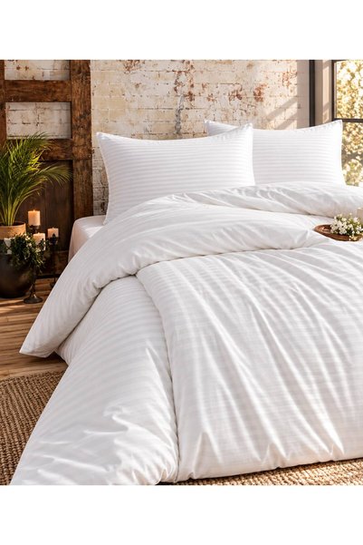 Ucarehome Cotton Satin Soft Touch Premium Double Bed Duvet Cover Set (4 Piece...