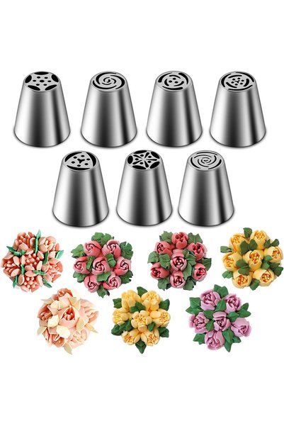 Generic Brand Set de 7 duze de patiserie rusești, vârfuri pentru decorare