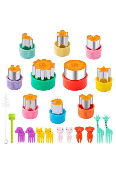 Generic Brand Set de 22 de decupatoare pentru fursecuri cu fructe și legume p...