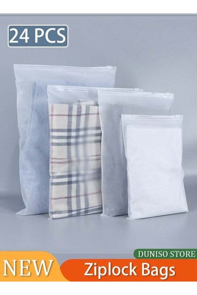 DUNISO 24 Pcs Travel Storage Bags, Hospital Bags Maternity Essentials Ziplock...