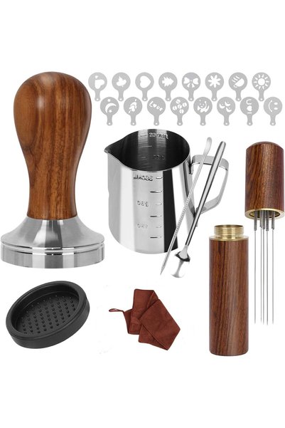 P PIPITA 58mm Coffee Tamper Set,23 PCS Espresso Accessories Kit Barista Kit w...