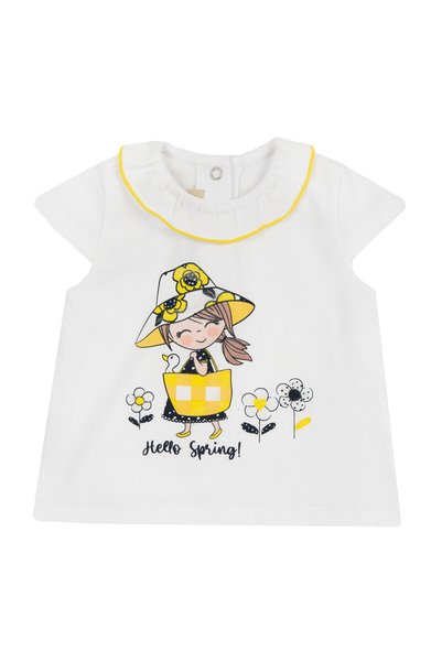 Chicco Tricou copii Chicco, Alb Cu Galben, 05689-66MFCO