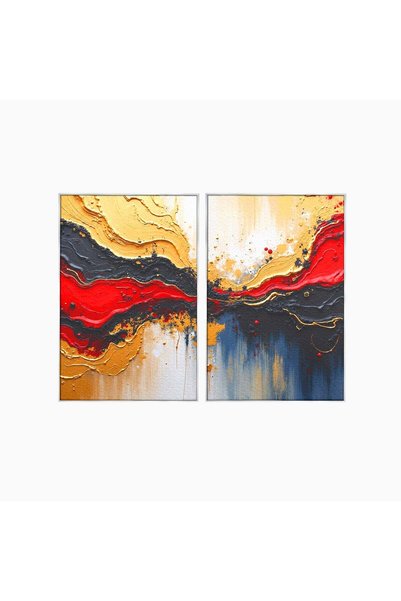 Luxcanva Set 2 Tablouri Canvas Fluxuri De Energie 160x120 cm (2 x 80x120) cu ...