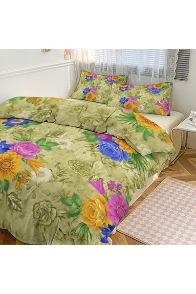 LEADER GLOBAL طقم مفروشات سرير عصري بنقشة بوهو، يتكون من 3 قطع، مصنوع من خاما...