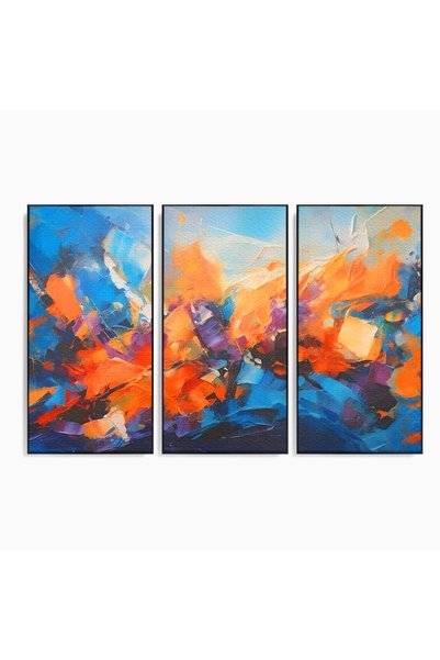 Luxcanva Set 3 Tablouri Canvas Futuristic Abstract Art 180x120 cm (3 x 60x120...