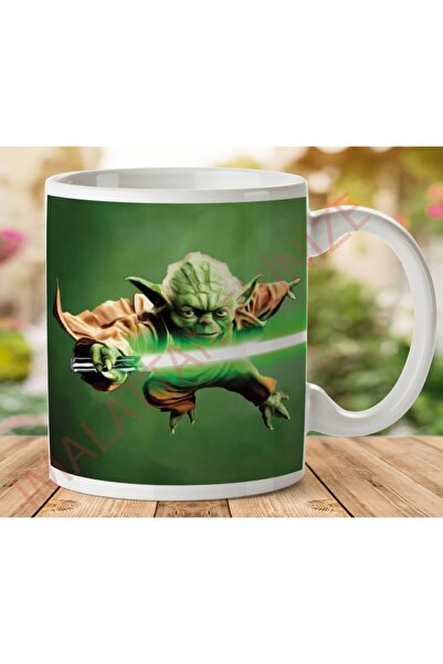 ART HEDİYE كوب مطبوع على الجانبين من Yoda Master Star Wars