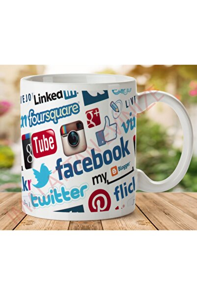 ART HEDİYE Social Media Two Sided Printed Mug