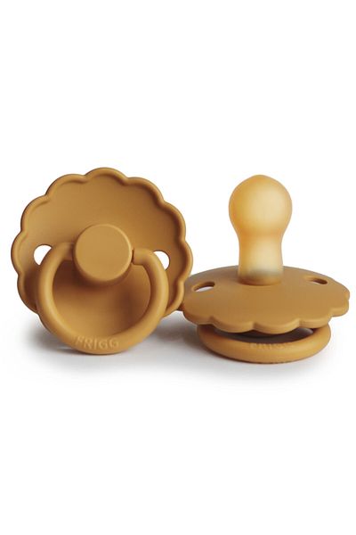 Frigg Frigg Daisy Rubber Pacifier - Honey Gold 0-6 Months