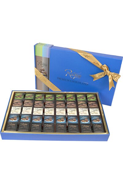 Rayess Çikolata Premium Blue Kutulu Yaprak Hediyelik Çikolata Mix 320 Gr
