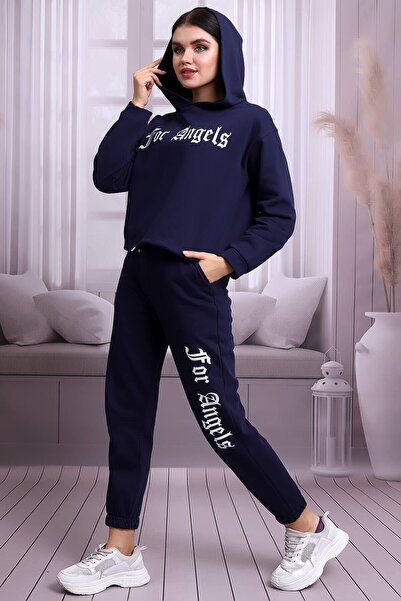 Deafox Σετ φόρμας Navy Blue For Angels Print