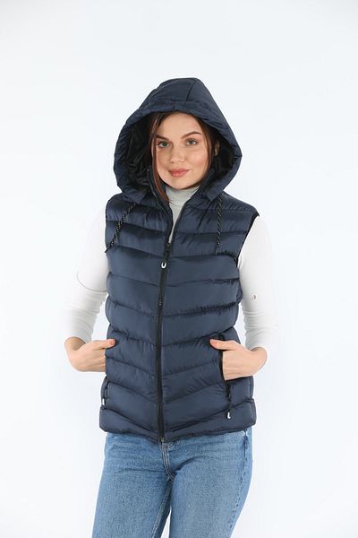 Everest Unisex Geldog Hooded Puffer Vest with Zipper Pocket