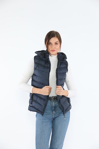 Everest Unisex Geldog Hooded Puffer Vest with Zipper Pocket