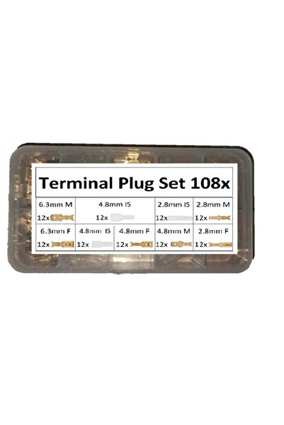 YATE10 108 Adet Bakır Terminal Konnektör Seti Kutulu