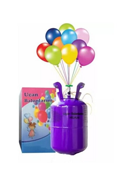 Baloncum Helyum Gazı Tüpü (uçan Balon Gazı) 2,2 Lt. 20 Adet Balon + Ip Hediye