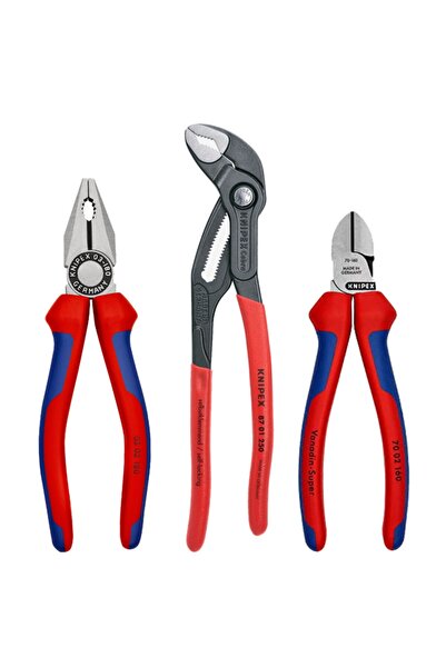 Knipex 0302180 Pense+7002160 Yan Keski+ 8701250 Pense Set