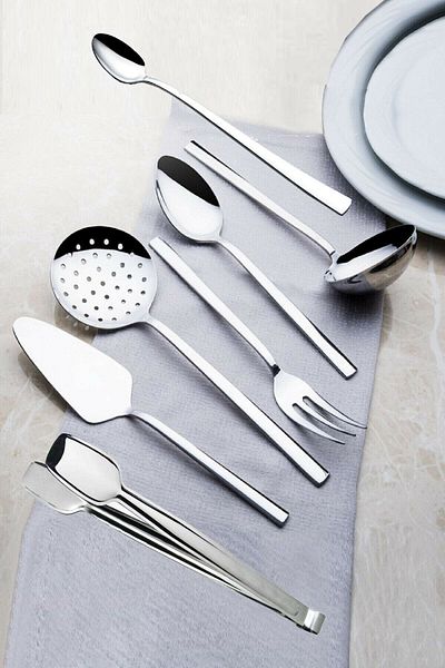 Nehir Dalyan 7 Piece Stainless Steel Serving Set Set